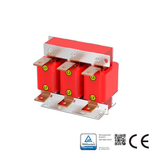Line Reactor AC 3-Phase 400V ,2%(uK), Rated Current 330A , 160kw